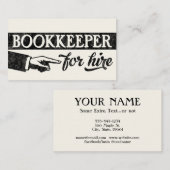 Buchhalter für Visitenkarten - aus Weiß Visitenkarte (Vorne/Hinten)