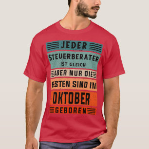 Buchhalter Geburtstag Oktober geborener Buchhalter T-Shirt