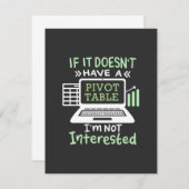 Buchhalter haben eine Pivot-Tabelle Dankeskarte (Vorne/Hinten)