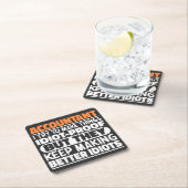 Buchhalter Ich versuche, Dinge zu machen idiot Bew Rechteckiger Pappuntersetzer (Vor Ort)