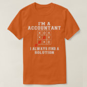 Buchhalter immer Lösung finden Job TitleAccountan T-Shirt (Design vorne)