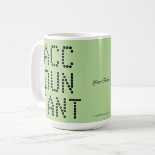 "BUCHHALTER" KAFFEETASSE (Vorderseite Links)