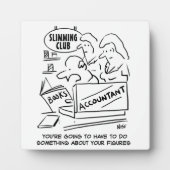 Buchhalter Karo Bücher in einem Slimming Club. Fun Fotoplatte (Vorderseite)