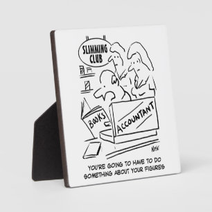 Buchhalter Karo Bücher in einem Slimming Club. Fun Fotoplatte