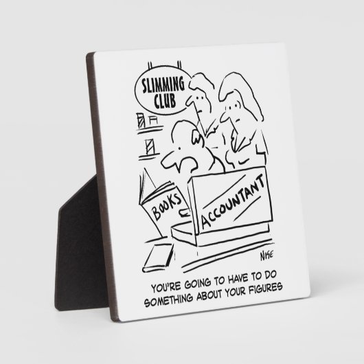 Buchhalter Karo Bücher in einem Slimming Club. Fun Fotoplatte (Vorderseite)
