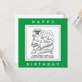 Buchhalter Karo Zahlen im Slimming Club. Funny Karte (Vorderseite/Rückseite Beispiel)