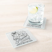 Buchhalter Karos bei einem Club-Coach Glasuntersetzer (Schrägansicht)