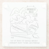 Buchhalter Karos bei einem Club-Coach Glasuntersetzer (Rückseite)