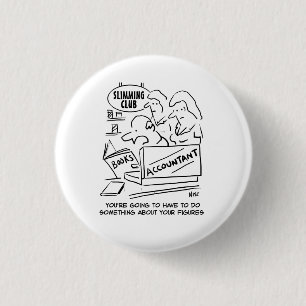 Buchhalter Karos in einem Slimming Club Button