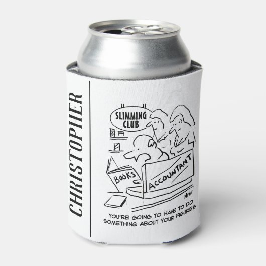 Buchhalter Karos in einem Slimming Club Dosenkühler (Kanne Vorderseite)