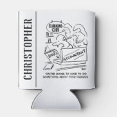 Buchhalter Karos in einem Slimming Club Dosenkühler (Rückseite)