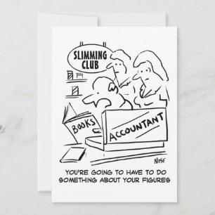 Buchhalter Karos in einem Slimming Club Feiertagskarte