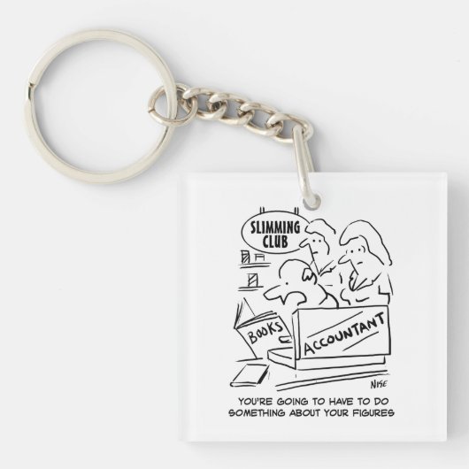 Buchhalter Karos in einem Slimming Club Schlüsselanhänger (Vorderseite)