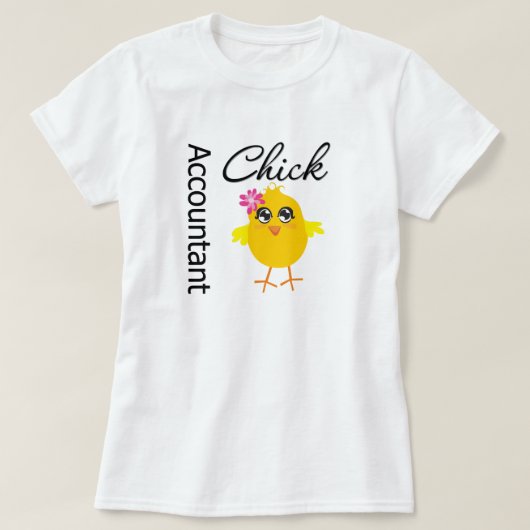 Buchhalter-Küken T-Shirt (Design vorne)