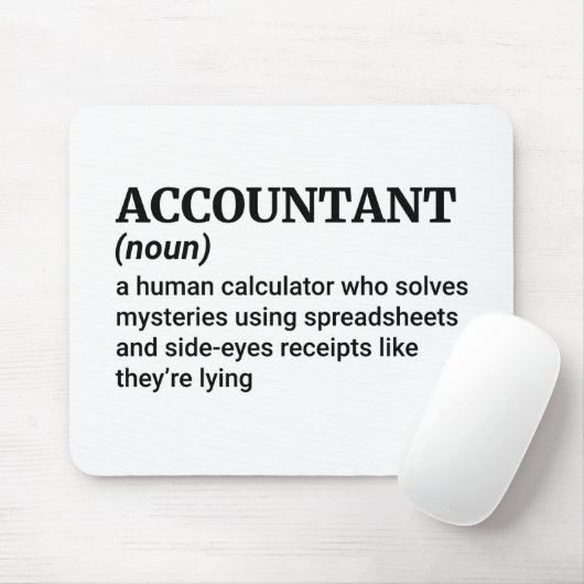 Buchhalter Leben - Funny Definition Mousepad (Mit Mouse)