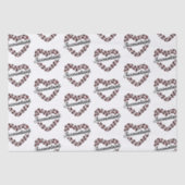 Buchhalter Leopard Herzrahmen weiß Seidenpapier (Vorderseite)