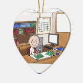 Buchhalter, Mann - personalisiertes Keramik Ornament (Links)