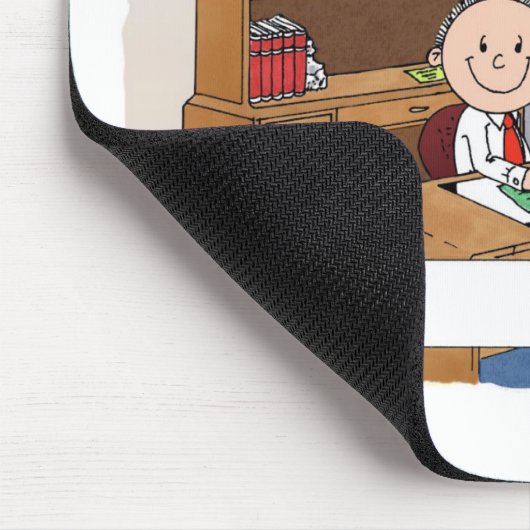 Buchhalter, männlich - Personalisierter Cartoon Mousepad (Ecke)
