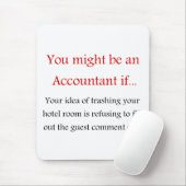 Buchhalter-Mausunterlage Mousepad (Mit Mouse)