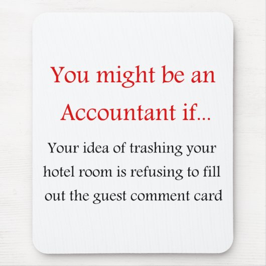 Buchhalter-Mausunterlage Mousepad (Vorne)