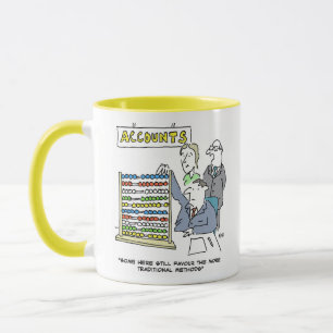 Buchhalter mit Abakus. Buchhalter Tasse