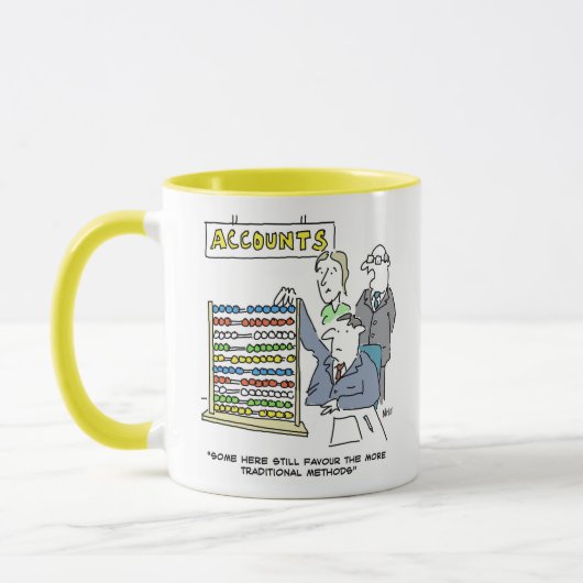 Buchhalter mit Abakus. Buchhalter Tasse (Links)