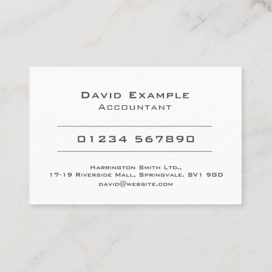 Buchhalter mit Foto des Inhabers Visitenkarte (Rückseite)