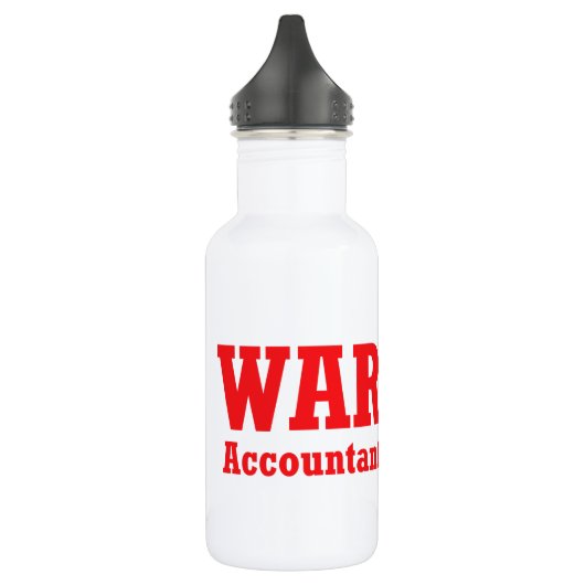 Buchhalter mit Haltung Edelstahlflasche (Links)