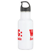 Buchhalter mit Haltung Edelstahlflasche (Rückseite)