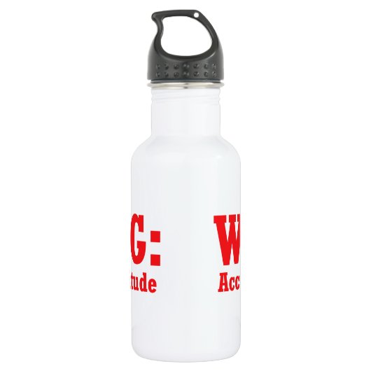 Buchhalter mit Haltung Edelstahlflasche (Rückseite)