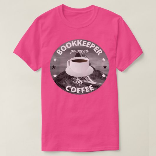 Buchhalter mit Kaffeedokumentation T-Shirt (Design vorne)