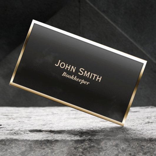 Buchhalter Moderne Gold Frame Buchhaltung Visitenkarte