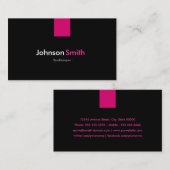 Buchhalter Moderne Rose Rosa Visitenkarte (Vorne/Hinten)