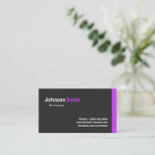 Buchhalter - Moderner Minimaler Lila Visitenkarte (Stehend Vorderseite)