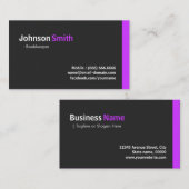 Buchhalter - Moderner Minimaler Lila Visitenkarte (Vorne/Hinten)