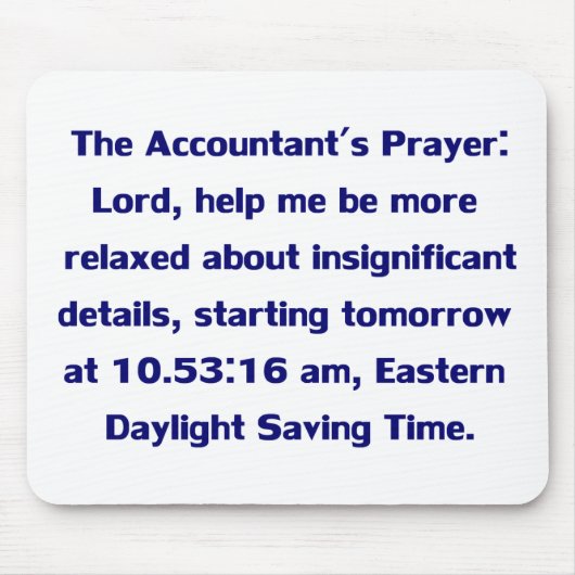 Buchhalter Mousepad (Vorne)