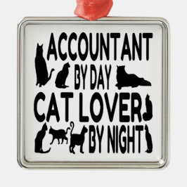 Buchhalter nach Tageskatze Lover nach Nacht Ornament Aus Metall