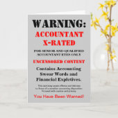 Buchhalter-nicht jugendfreier lustiger Witz - Karte (Gelbe Blume)