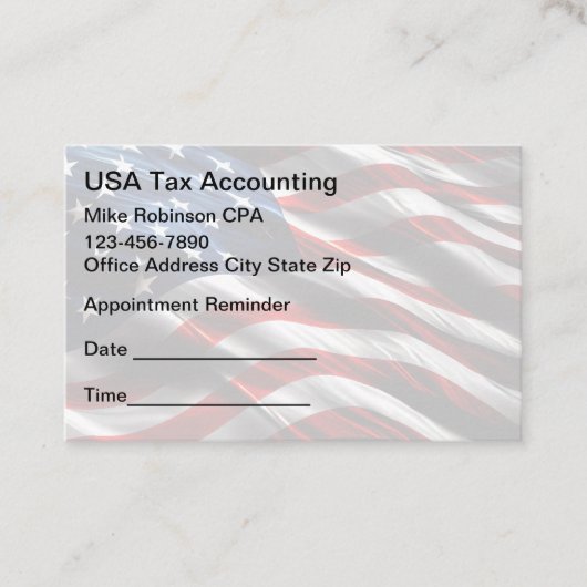 Buchhalter Patriotische Termin Erinnerung (Vorderseite)