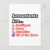 Buchhalter Quiz...Joke Postkarte (Vorderseite)