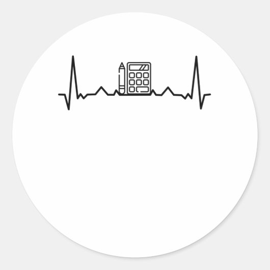 Buchhalter Runder Aufkleber (Vorderseite)