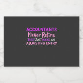 Buchhalter Schaumweinetikett (Einzelnes Label)