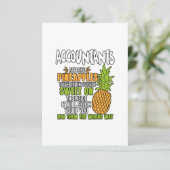 Buchhalter sind wie Ananas. Dankeskarte (Stehend Vorderseite)