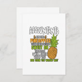 Buchhalter sind wie Ananas. Dankeskarte (Vorne/Hinten)