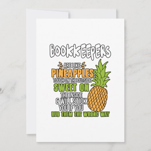 Buchhalter sind wie Ananas. Feiertagskarte (Vorderseite)