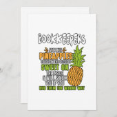 Buchhalter sind wie Ananas. Feiertagskarte (Vorne/Hinten)