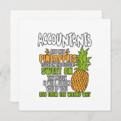Buchhalter sind wie Ananas. Mitteilungskarte (Vorne/Hinten)