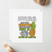Buchhalter sind wie Ananas. Mitteilungskarte (Vorderseite/Rückseite Beispiel)