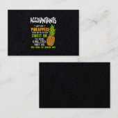 Buchhalter sind wie Ananas. Visitenkarte (Vorne/Hinten)