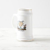 Buchhalter-Strichmännchen Bierglas (Vorderseite Links)